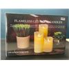 Image 2 : Lot of 1 Box of LED Flameless Mood Candles w/ Remote Control - 3 Candles Included - Brand New!