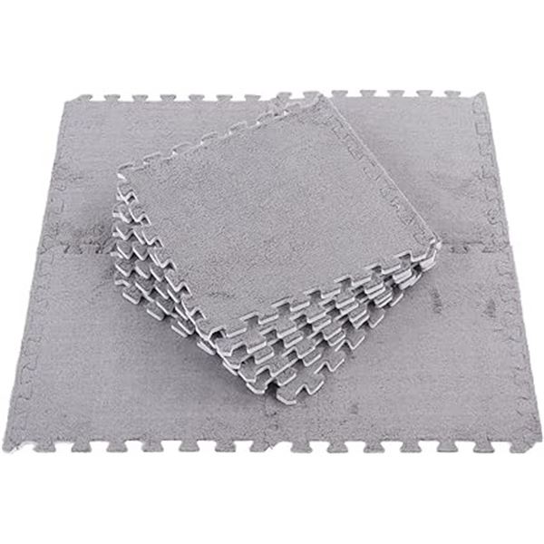 Lot of 1 Multi-Pack of Plush Foam Interlocking Floor Mats - For Playrooms/Home - 10PCS Included