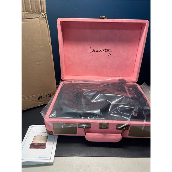 Lot of 1 Pink Vinyl Record Player w/ Bluetooth Speaker Function - BRAND NEW!
