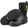 Image 1 : Lot of 1 TideWe Mid Calf Rain Waterproof Boots - Black - Size 9 - For Hunting, Fishing, & Outdoors