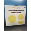 Image 1 : Lot of 1 Plastic Dinnerware Set - 18 PCS - Yellow