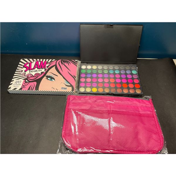 Lot of 1 Slam Beauty 120-Colour Eyeshadow Palette w/ Cosmetic Bag