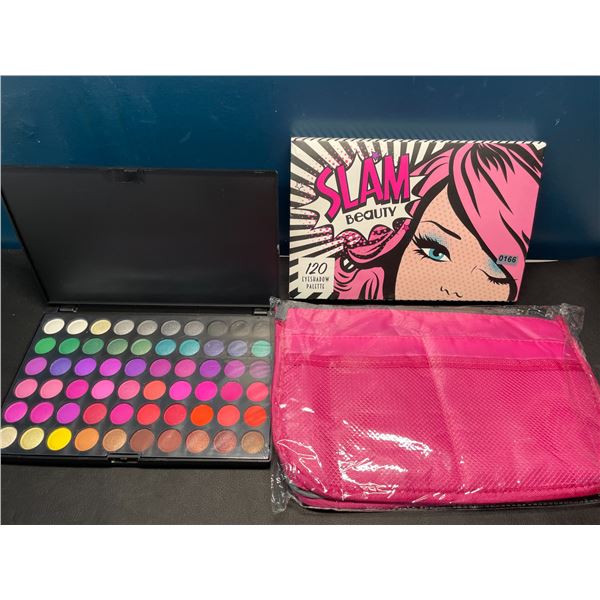 Lot of 1 Slam Beauty 120-Colour Eyeshadow Palette w/ Cosmetic Bag