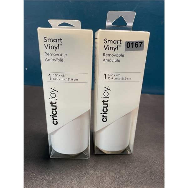 Lot of 2 Cricut Joy Removable Smart Vinyl Rolls - White - 5.5in x 48in