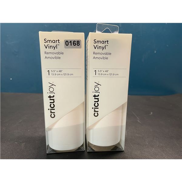 Lot of 2 Cricut Joy Removable Smart Vinyl Rolls - White - 5.5in x 48in