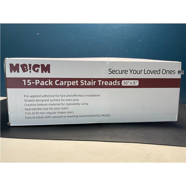 Lot of 1 15 Pack Carpet Stair Treads 30"x8" Sizes