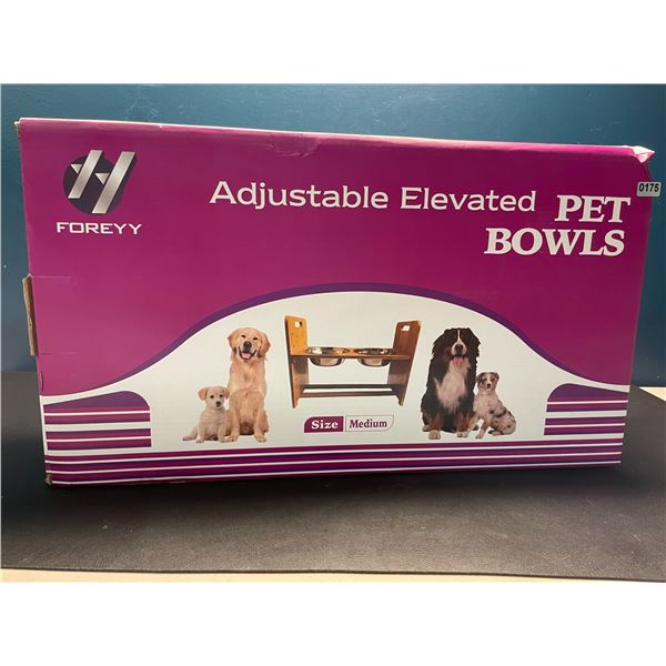 Lot of 1 Box of Elevated Adjustable Pet Bowls