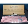 Image 1 : Lot of 1 Surmen G1000 Wired Gaming Keyboard - Pink - Brand New!