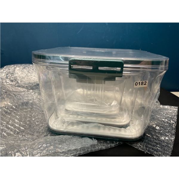 Lot of 1 Multi-Pack of Refridgerator Organizer Bins For Vegetables, Meat, etc. - 3 PCS