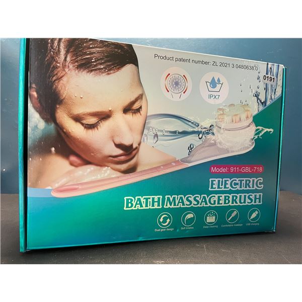Lot of 1 Electric Bath/Shower Massage Brush - USB Rechargeable - Brand New!