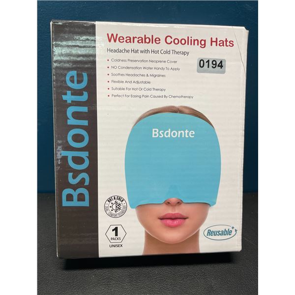 Lot of 1 Wearable Cooling Hat - Headache/Migraine Relief Hat with Hot & Cold Therapy - Brand New!