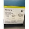 Image 3 : Lot of 1 Refrigerator Storage Container Set - 3PCS