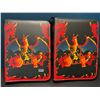 Image 1 : Lot of 2 Leather Pokemon Premium Card Binders - Charizard Design - Holds 400 Cards Each