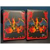 Image 1 : Lot of 2 Leather Pokemon Premium Card Binders - Charizard Design - Holds 400 Cards Each