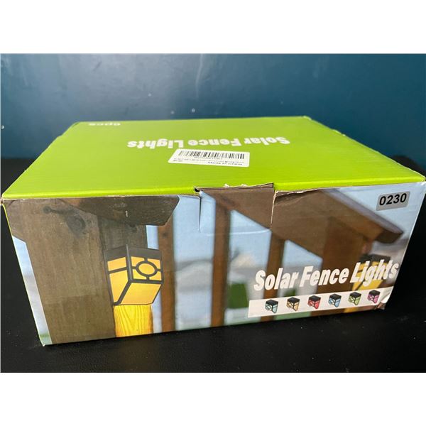 Lot of 1 Box of LED Solar Fence Lights - 6PCS in Box - Brand New!
