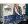 Image 2 : Lot of 1 Reversible Microfleece & Sherpa Heated Throw Blanket - Grey - 50 x 60inch