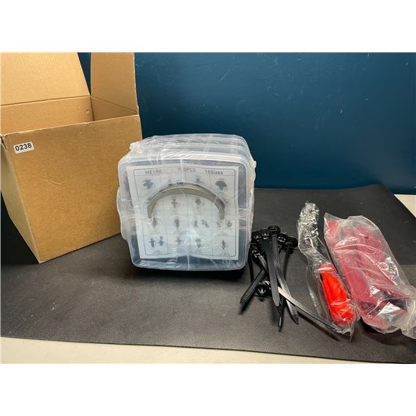 Lot of 1 Box of Car Retainer Clips/Plastic Body Fasteners - 700PCS - 16 Assorted Sizes