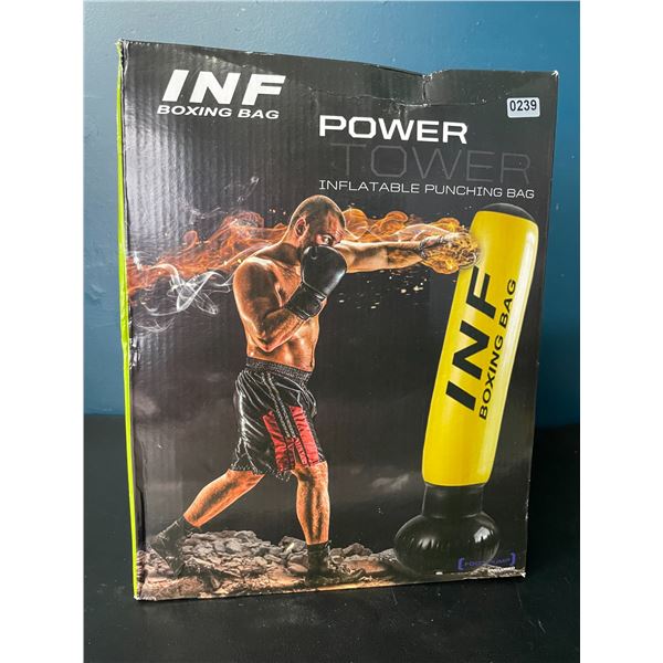 Lot of 1 Inflatable Punching Bag/Boxing Bag w/ Foot Pump - Brand New! (Stands Approx. 5FT Tall)