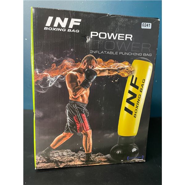 Lot of 1 Inflatable Punching Bag/Boxing Bag w/ Foot Pump - Brand New! (Stands Approx. 5FT Tall)
