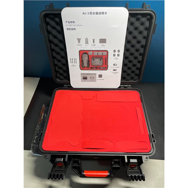 Lot of 1 Hardshell Storage Case for Drones - Pelican Style Case with Adjustable Foam Inserts - New!