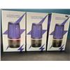 Image 1 : Lot of 3 Electric Bug Zappers/Mosquito Zappers - Attracts & Eliminates Flying Bugs!