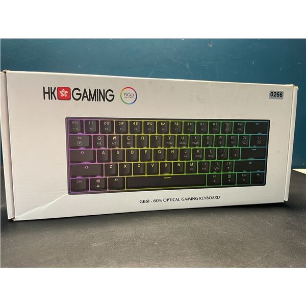 Lot of 1 HK Gaming GK61 Illuminated Optical Gaming Keyboard - Brand New!