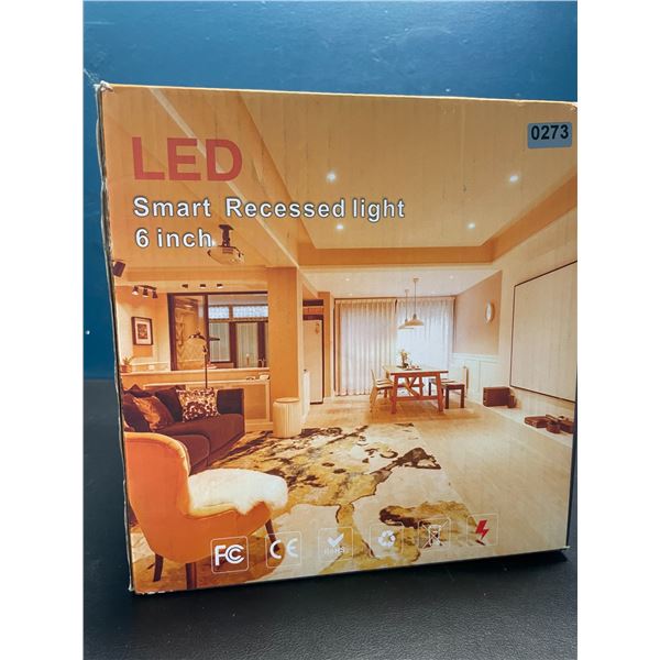 Lot of 1 Box of 6-Inch Smart LED Recessed Lights - Brand New! 4PCS Included