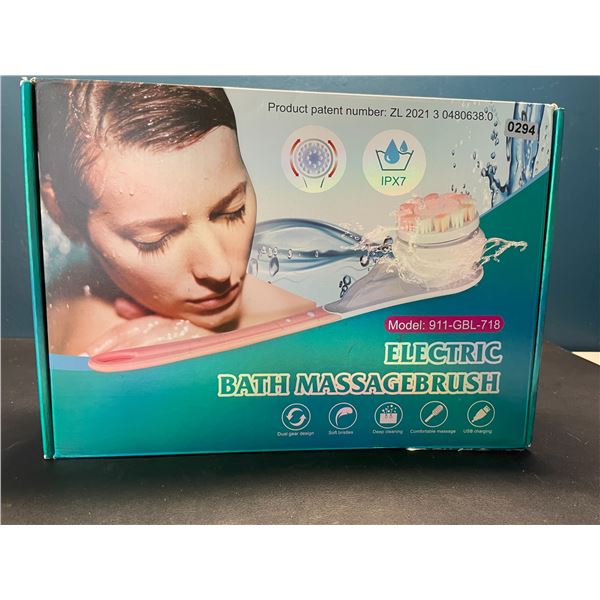 Lot of 1 Electric Bath/Shower Massage Brush - USB Rechargeable - Brand New!