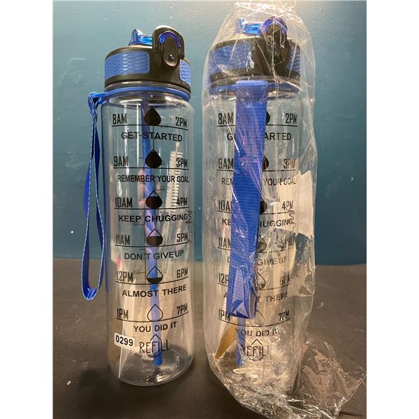 Lot of 2 Motivational Style Water Bottles
