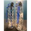 Image 1 : Lot of 2 Motivational Style Water Bottles