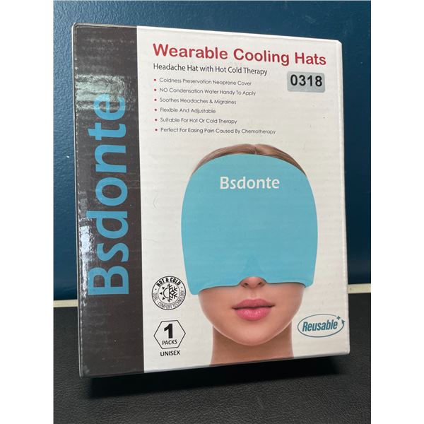 Lot of 1 Wearable Cooling Hat - Headache/Migraine Relief Hat with Hot & Cold Therapy - Brand New!