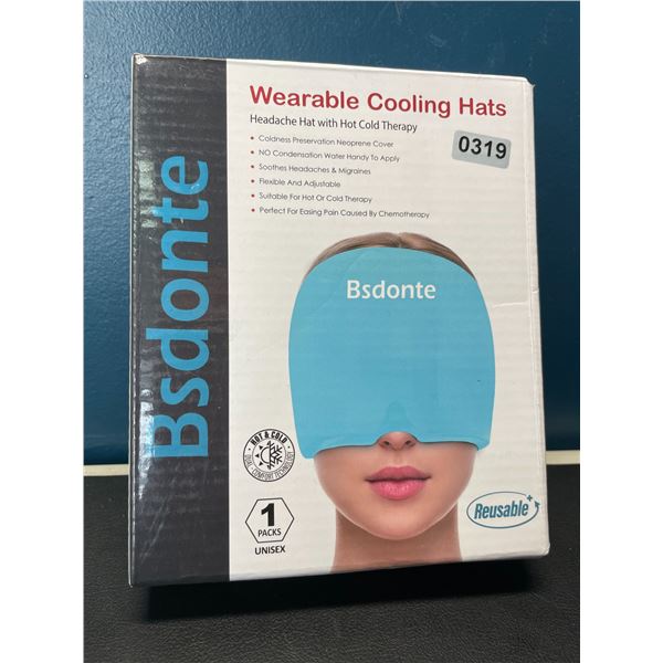 Lot of 1 Wearable Cooling Hat - Headache/Migraine Relief Hat with Hot & Cold Therapy - Brand New!