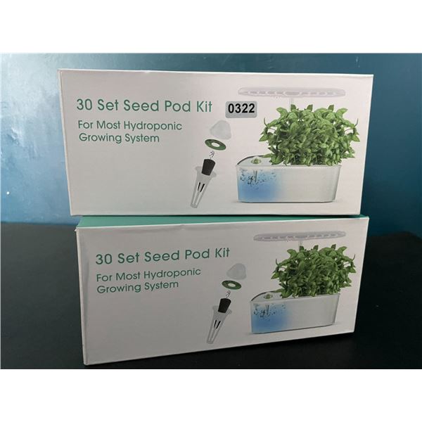 Lot of 2 Seed Pod Kits for Hydroponic Indoor Growing Systems - 30 Pods Per Kit