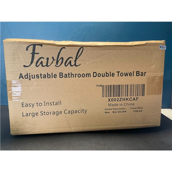 Lot of 1 Adjustable Bathroom Double Towel Bar