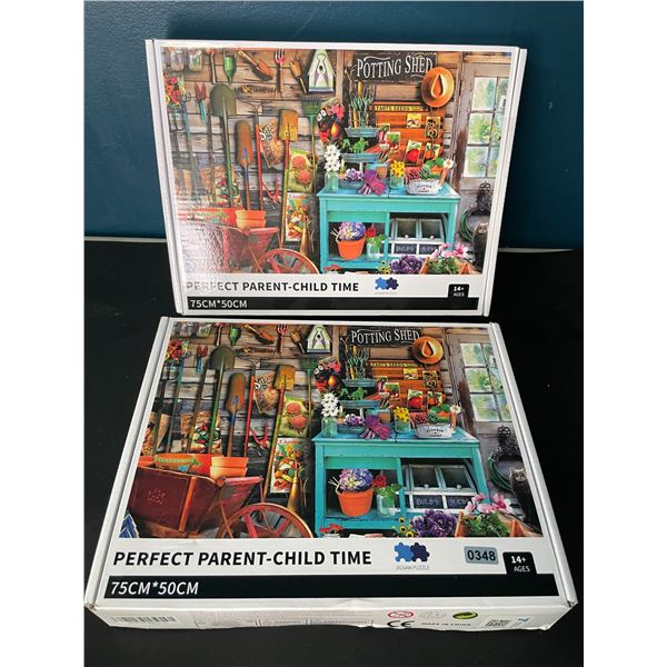 Lot of 2 1000-Piece Potting Shed Jigsaw Puzzles