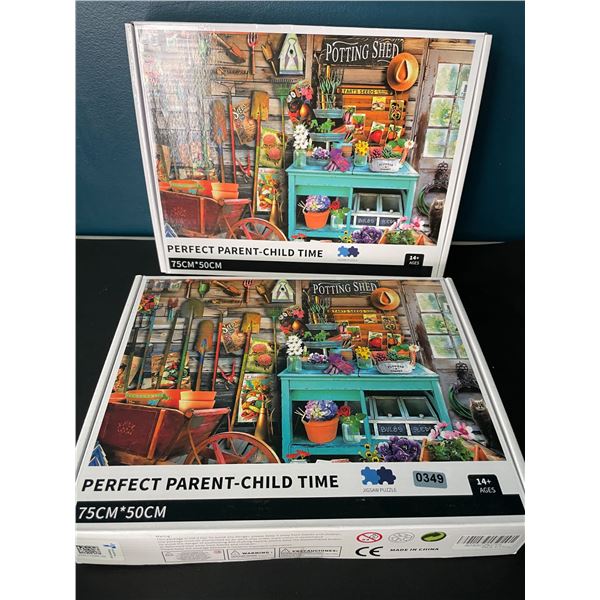 Lot of 2 1000-Piece Potting Shed Jigsaw Puzzles
