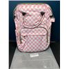 Image 1 : Lot of 1 Backbpack-Style Diaper Bag - Pink/White Checkered Design - Brand New!