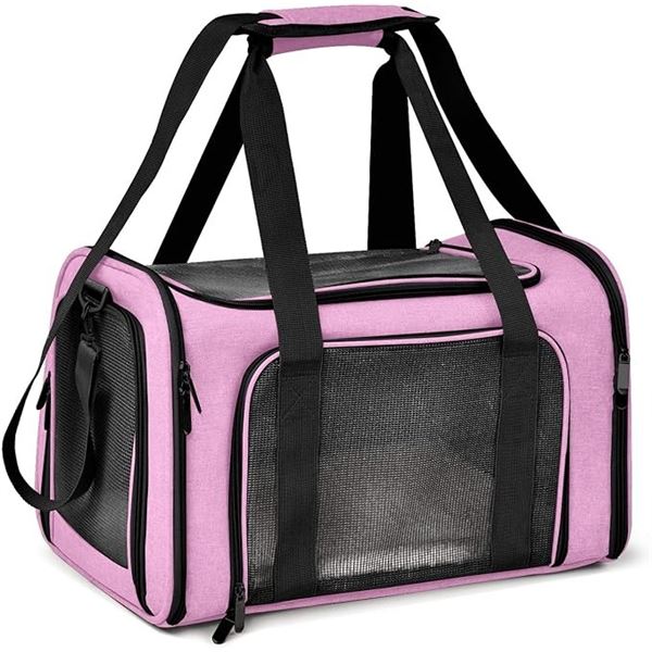 Lot of 1 Henkelion Pet Carrier - Pink - Brand New! For Cats/Small Dogs Up To 15lbs