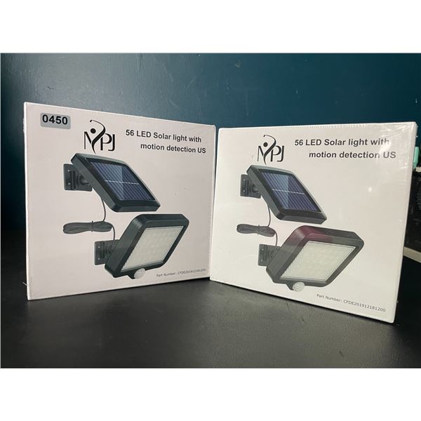 Lot of 2 LED Solar Lights w/ Motion Sensor Detection - New Sealed!