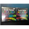 Image 1 : Lot of 2 Packs of Acrylic Paint Marker Pens - 24 Colours Per Pack