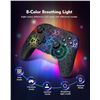 Image 2 : Lot of 1 RGB Wireless Controller for Nintendo Switch - Cracked Marble Light-Up Design - Brand New!