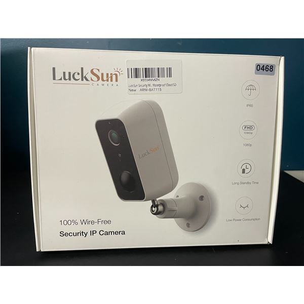 Lot of 1 LuckSun Wire-Free (Rechargeable) WiFi Waterproof Security Camera - Brand New!!