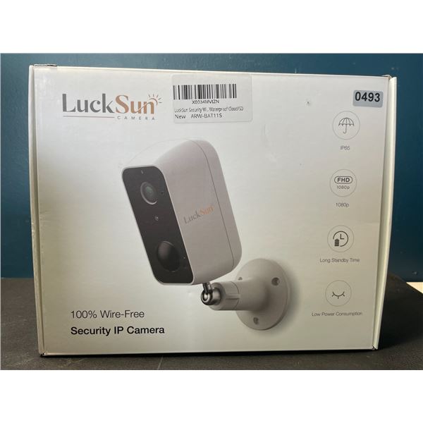 Lot of 1 LuckSun Wire-Free (Rechargeable) WiFi Waterproof Security Camera - Brand New!!