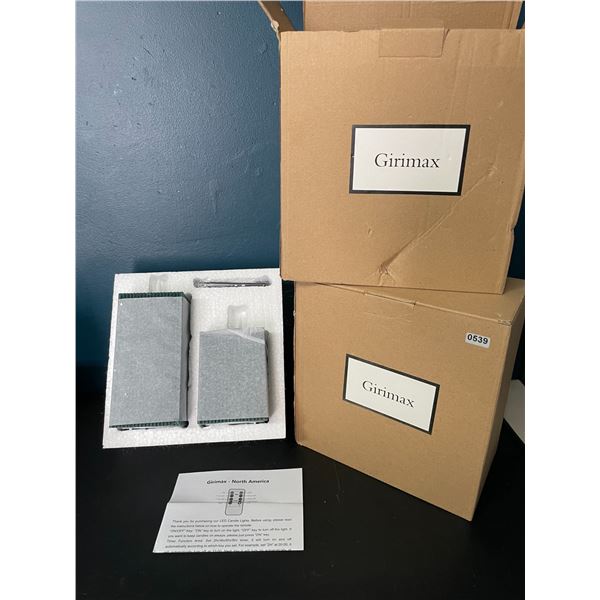 Lot of 2 Boxes of Girimax LED Glass Flameless Candles - Emerald Green - 2 per box/4 Total