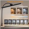 Image 4 : Lot of 1 Shlinux LED Desk Lamp - Clamp Lamp w/ Flexible Gooseneck; 18inch Wide Size - Brand New!