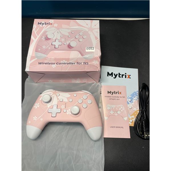 Lot of 1 Mytrix Wireless Controller for Nintendo Switch - Pink Cherry Blossom Design - Brand New!
