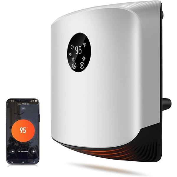 Lot of 1 Electric Ceramic Space Heater 1500W w/ WiFi App Control - BRAND NEW!