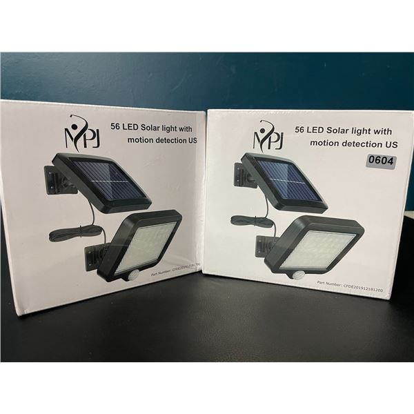 lot of 2 Outdoor LED Solar Lights w/ Motion Detection - Brand New!