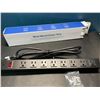 Image 1 : Lot of 1 Metal Mount 8-Outlet Power Strip Surge Protector w/ 6FT Cord - Brand New!