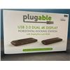 Image 1 : Lot of 1 Plugable USB 3.0 Dual 4K Display Horizontal Docking Station